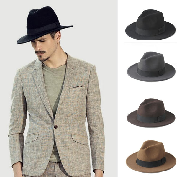 Men Felt Trilby Hat - PAYMUK