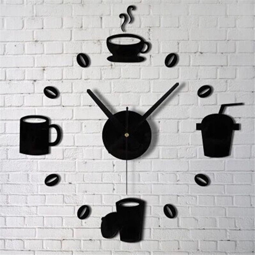Coffee Cups Mirror Clock - PAYMUK