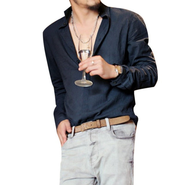 Men's Solid Color Shirt - PAYMUK