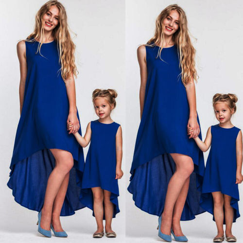 Mother Daughter Blue Dress O8 - PAYMUK