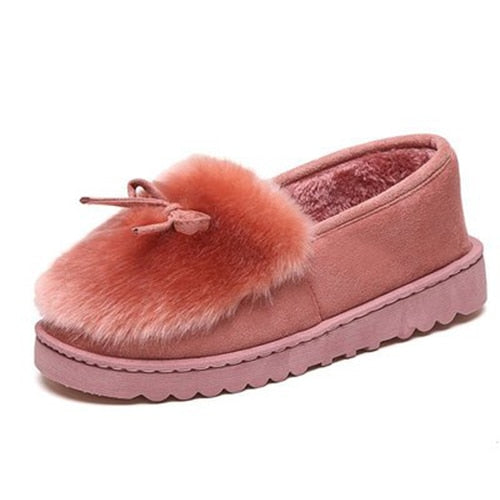 Flats Cute Soft Fur Home Shoes - PAYMUK